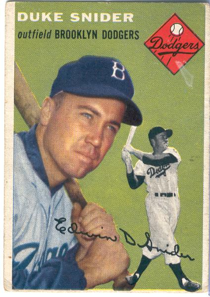 1954 Topps Bb- #32 Duke Snider, Dodgers