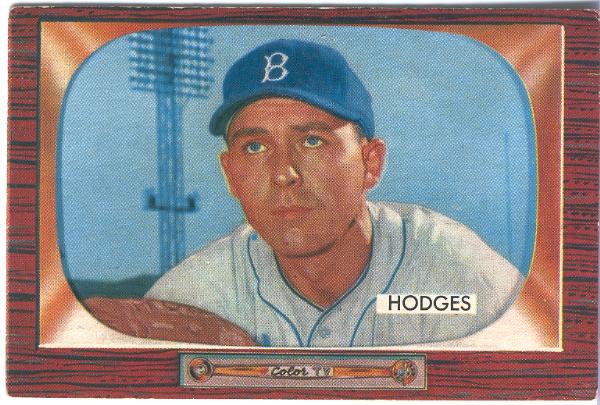 1955 Bowman Bb- #158 Gil Hodges, Dodgers