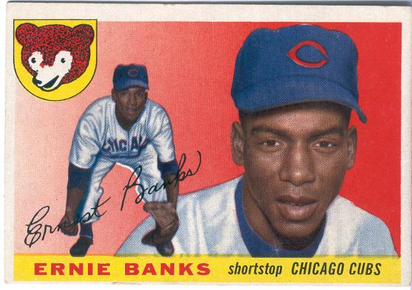 1955 Topps Bb- #28 Ernie Banks, Cubs
