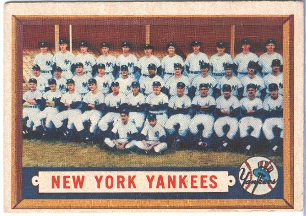 1957 Topps Bb- #97 Yankees Team