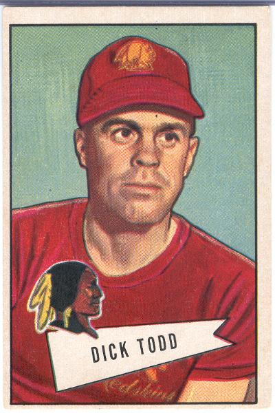 1952 Bowman Large Fb- #43 Dick Todd, Wash