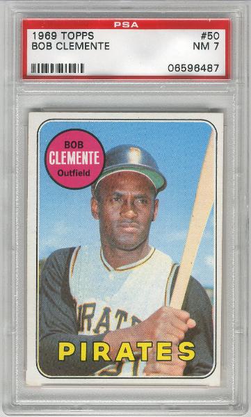 1969 Topps Baseball- #50 Bob Clemente- Pirates- PSA NM 7 