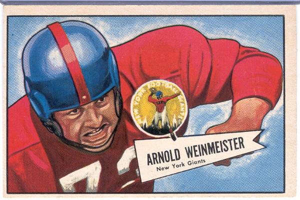 1952 Bowman Large Fb- #101 Weinmeister, Giants