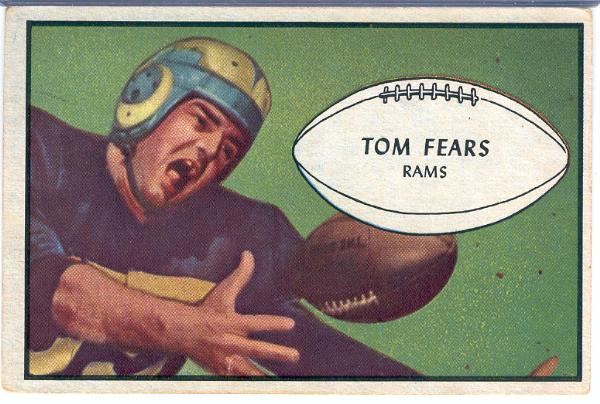 1953 Bowman Fb- #36 Tom Fears, Rams