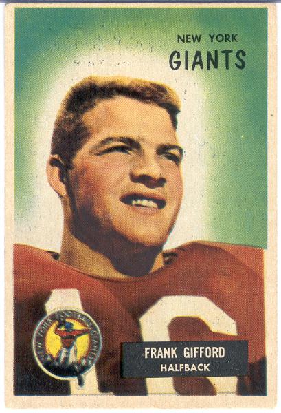 1955 Bowman Fb- #7 Frank Gifford, Giants