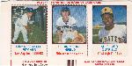 1975 Hostess Baseball 3-Card Uncut Box Panels- #79 SP/ 80 Robin Yount SP/ 81 Oliver SP- 2 Panels