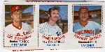 1977 Hostess Baseball 3-Card Uncut Box Panel- #4 Yaz/ 5 Munson/ 6 Bench