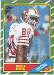 1986 Topps Football- #161 Jerry Rice RC, 49ers