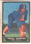 1951 Topps Magic FB- #66 Carroll McDonald, Florida
