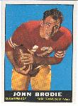 1961 Topps Fb- #59 John Brodie- RC