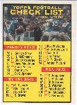 1961 Topps Fb- #122 Checklist