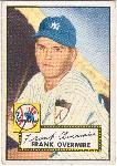 1952 Topps Bb- #155 Frank Overmire, Yankees