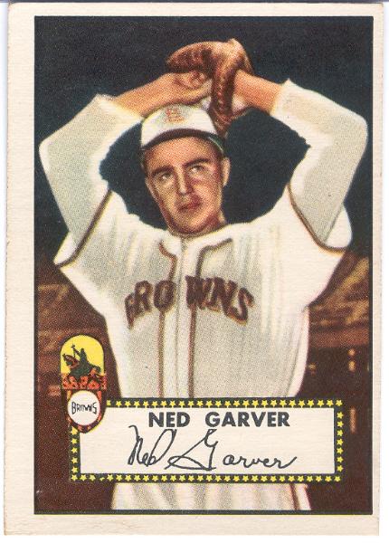 1952 Topps Bb- #212 Ned Garver, Browns