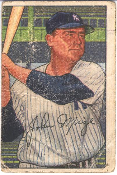 1952 Bowman Bb- #145 Johnny Mize, Yankees