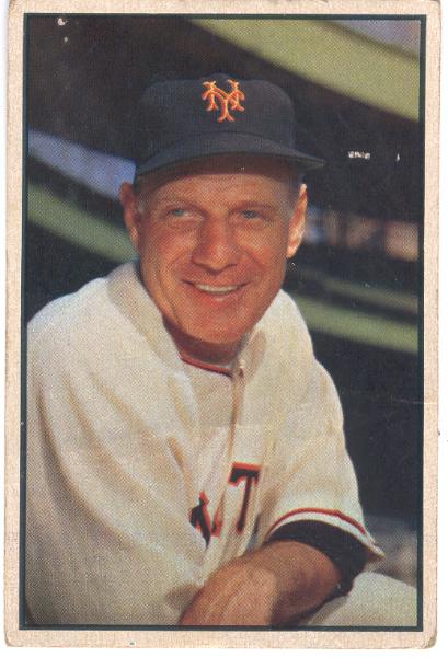 1953 Bowman Bb Color- #55 Leo Durocher, Giants