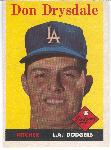 1958 Topps Bb- #25 Don Drysdale, Dodgers