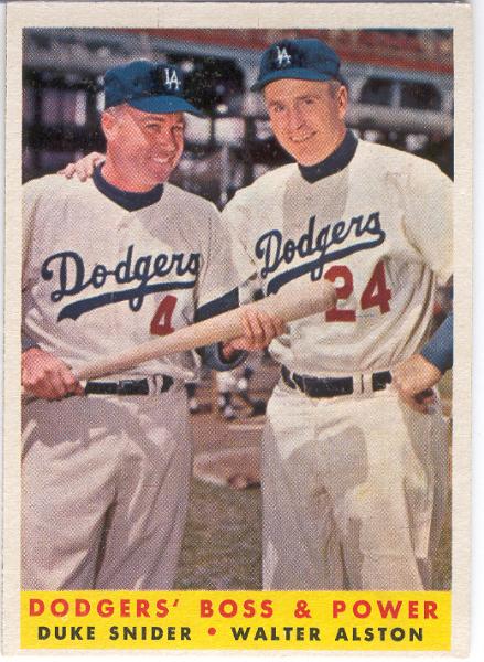 1958 Topps Bb- #314 Duke Snider/Walter Alston