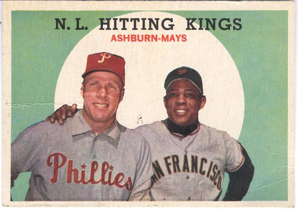 1959 Topps Bb- #317 Ashburn/Mays
