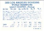 1980 TCMA 1959 L.A. Dodgers Complete Set of 40
