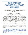 1983 TCMA 50 Years of Tankees All-Stars Complete Set of 50