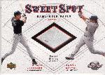 2001 Sweet Spot Bb- Game Base Duos- #B1-JG1 Randy Johnson/Jason Giambi