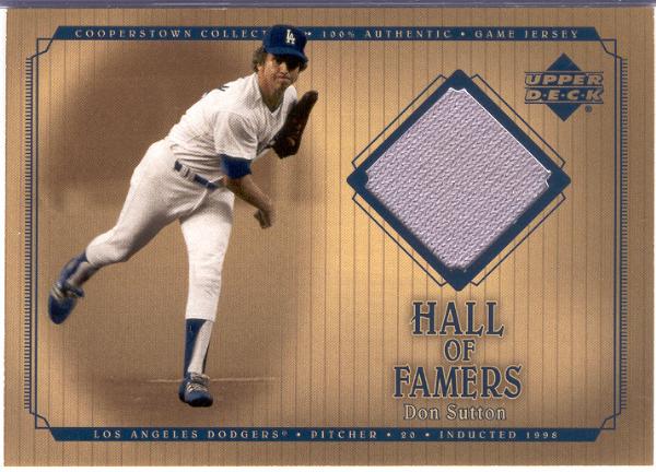 2001 Upper Deck Hall of Famers Bb- "Game Jersey"- #J-DSu Don Sutton, Dodgers