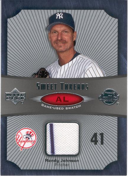 2005 Sweet Spot Bb- "Sweet Threads"- #ST-RJ Randy Johnson, Yankees