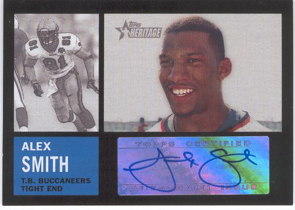 2005 Topps Heritage Ftbl.- "Real One Autographs"- #ROA-ASM Alex Smith, Bucs(TE)