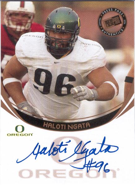 2006 Press Pass Ftbl.- "Autographs Bronze"- Haloti Ngata, Oregon(Ravens)