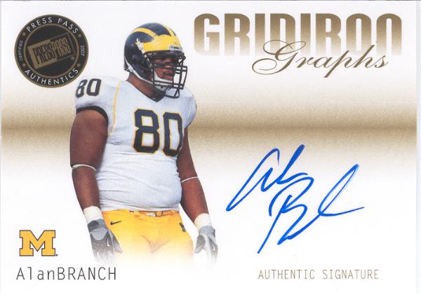 2007 Press Pass SE Ftbl.- "Gridiron Graphs"- #GG-AB Alan Branch, U. of Michigan