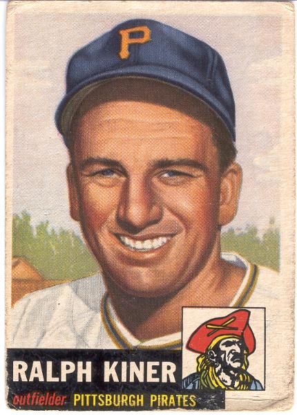 1953 Topps Bb- #191 Ralph Kiner, Pirates
