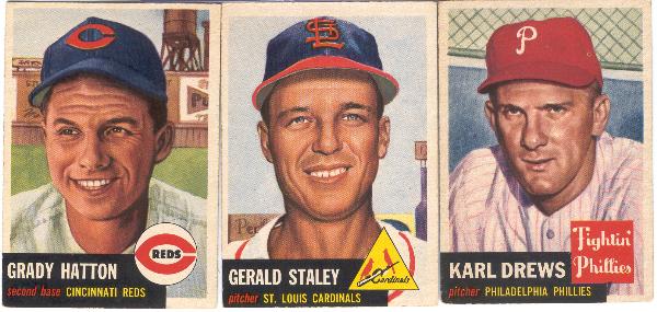1953 Topps Bb- 3 Diff.