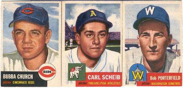 1953 Topps Bb- 3 Diff.