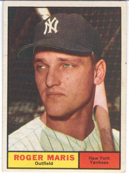 1961 T Bb- #2 Roger Maris