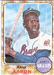 1968 T Bb- #110 Hank Aaron, Braves