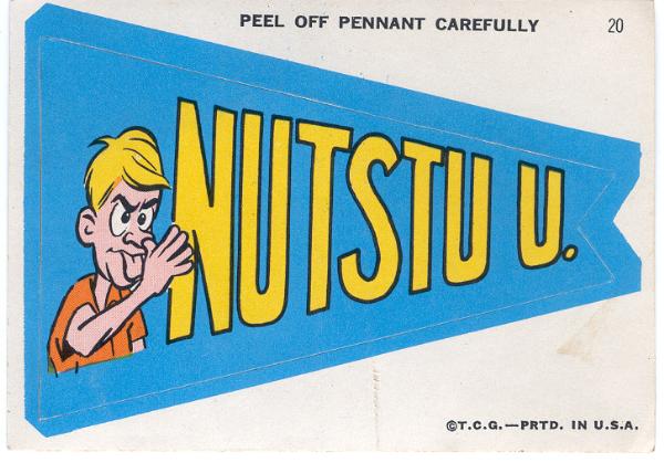 1967 T Comic Pennant- #20 Nutstu.U