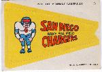 1967 T Comic Pennants- #31 San Diego Chargers