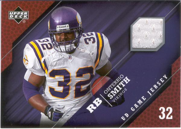 2005 Upper Deck Ftbl.- "Game Jerseys"- #GJ-OS Onterrio Smith, Vikings