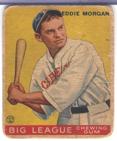 1933 Goudey Bb- #116 Eddie Morgan, Indians