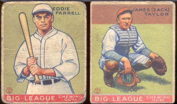 1933 Goudey Bb- 2 Cards
