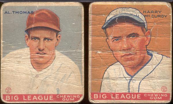 1933 Goudey Bb- 2 Cards