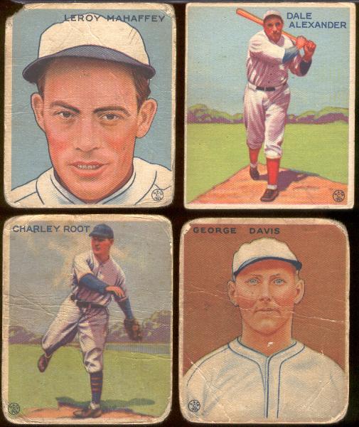 1933 Goudey Bb- 4 Cards