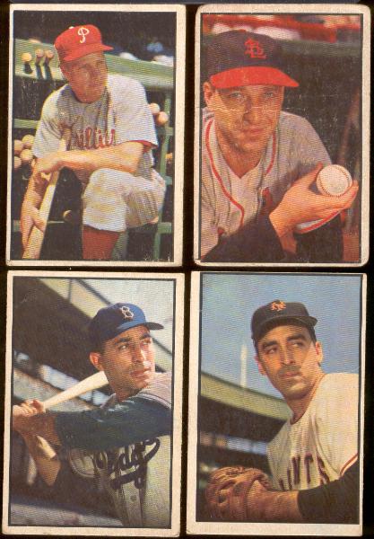 1953 Bowman Baseball Color- 4 Diff.