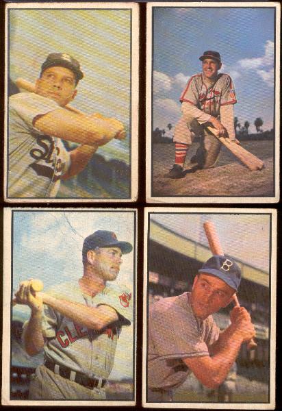 1953 Bowman Baseball Color- 4 Diff.