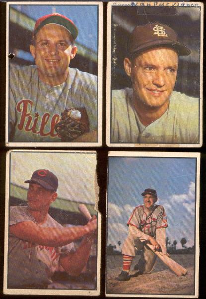 1953 Bowman Baseball Color- 4 Diff.