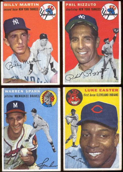 1954 Topps Baseball- 4 Diff.