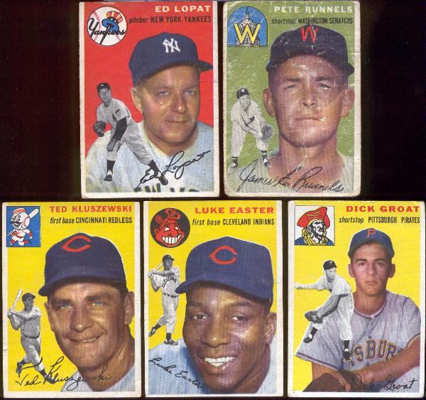 1954 Topps Baseball- 4 Diff.
