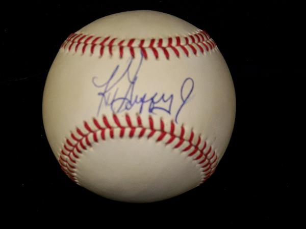 Ken Griffey, Jr. Autographed Official AL Bobby Brown Baseball
