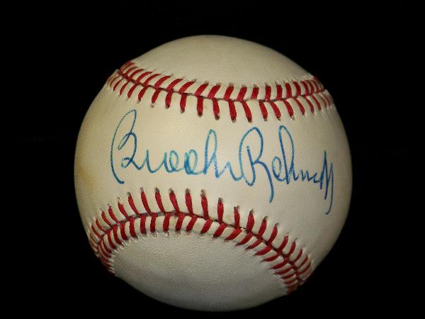 Brooks Robinson Autographed Official AL Bobby Brown Baseball