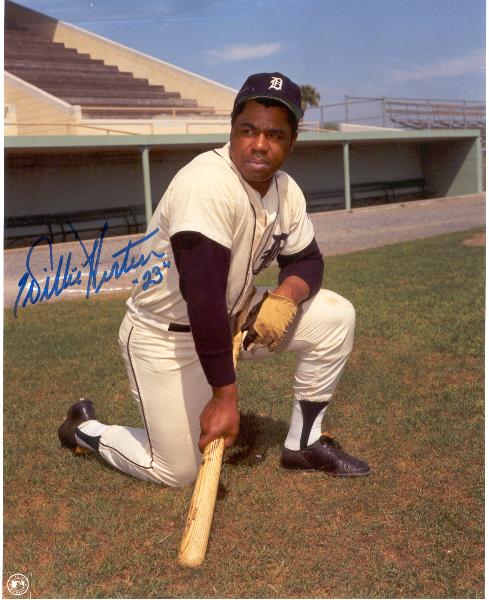 Willie Horton Autographed B/W and Color 8 x 10’s- 3 Diff. Poses